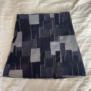 Vintage 90's Patchwork Denim Mini